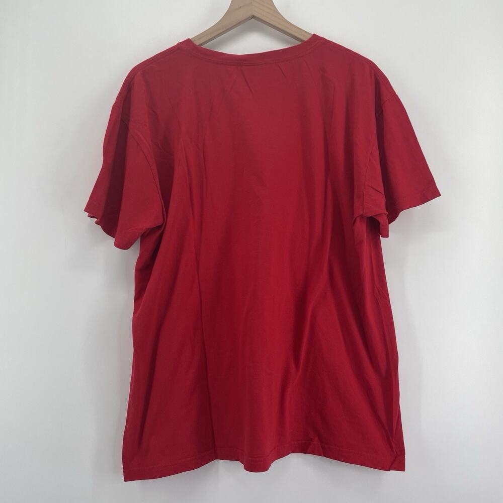 NWT VTG 90s Ralph Lauren Polo Sport T Shirt Men Large Flag Red‎ Americana Crew - Picture 3 of 6